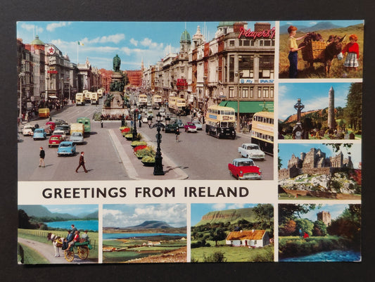 Greetings from Ireland — John Hinde Original — Vintage Multi-View Postcard c.1960s