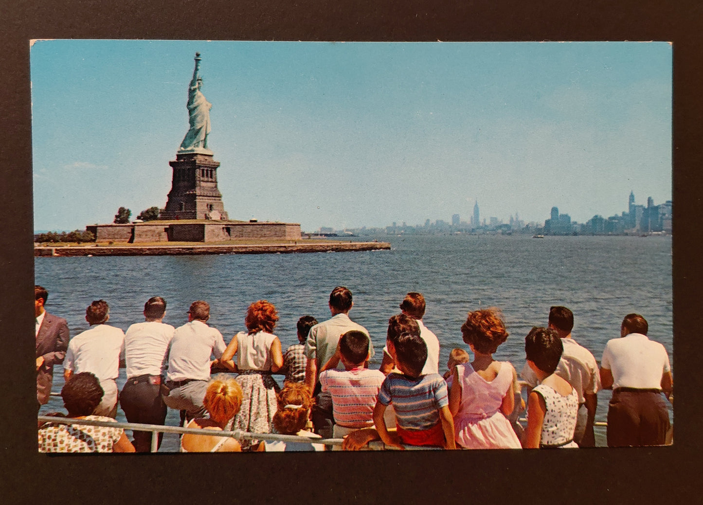 Statue of Liberty from the Circle Line Ferry — New York City — Vintage Postcard c.1960s