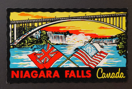 Niagara Falls Canada — Vintage IMPKO Novelty Postcard Decal c.1950s